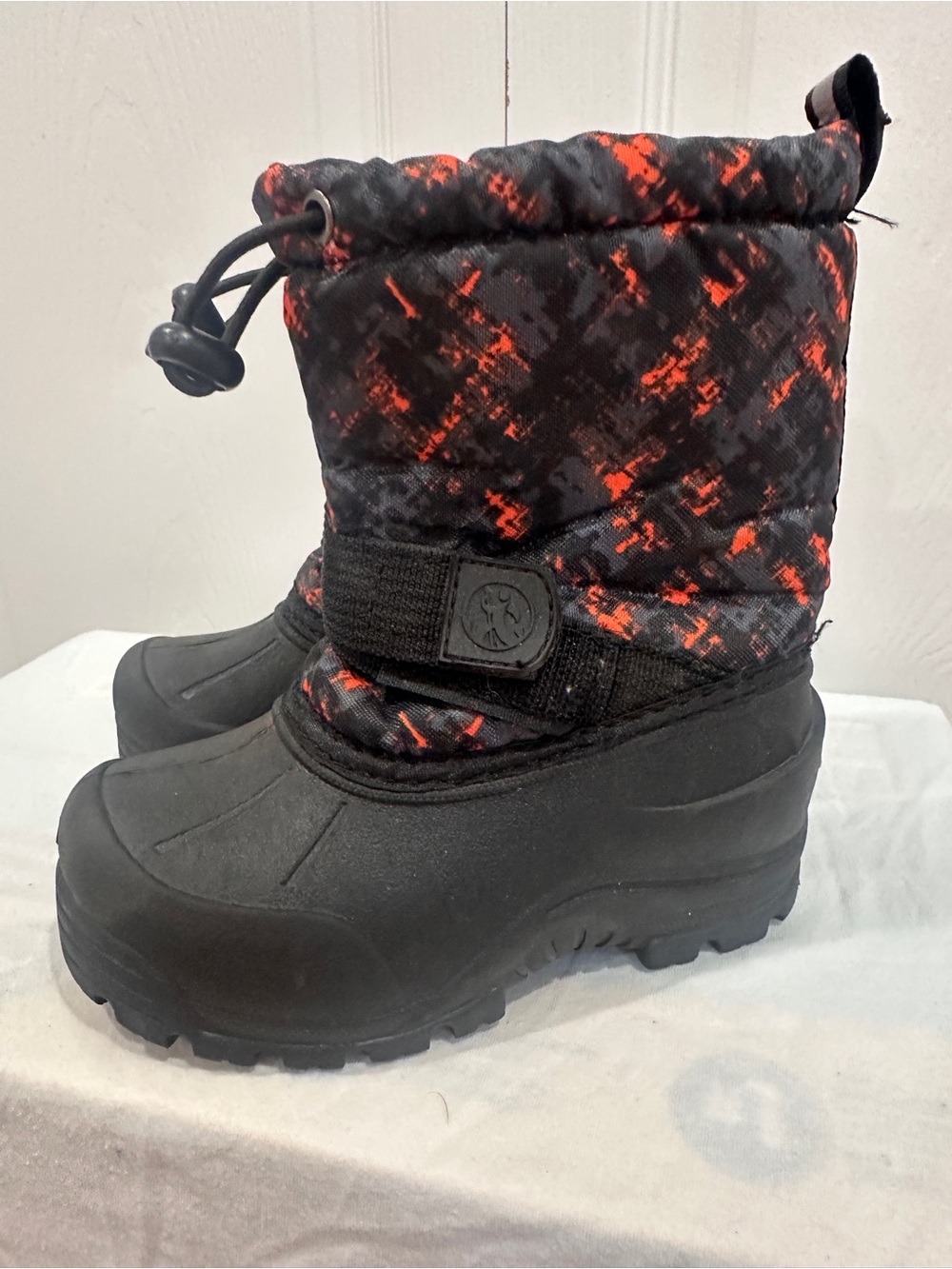 Northside Thermolite Unisex Kids Insulated Faux Fur Snow Boots Camo US 9